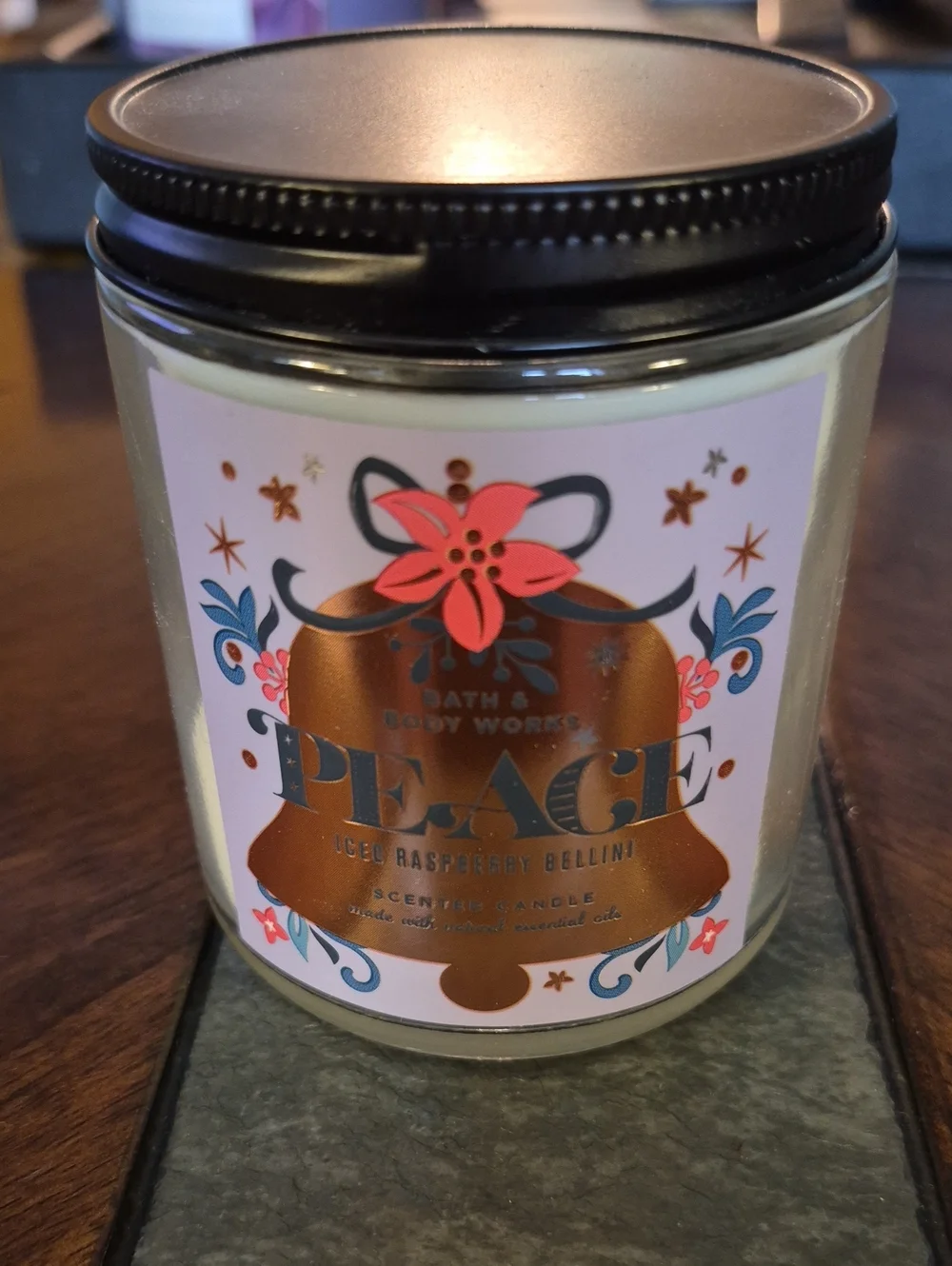 Bath & Body Works Peace Scented Candle - New Iced Raspberry Bellini